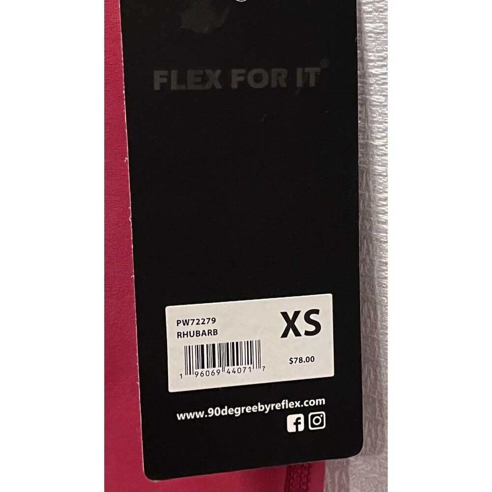 NWT 90 Degree Reflex Crossover Leather Look Leggings Flared Pants Womens XS Red - Picture 5 of 7
